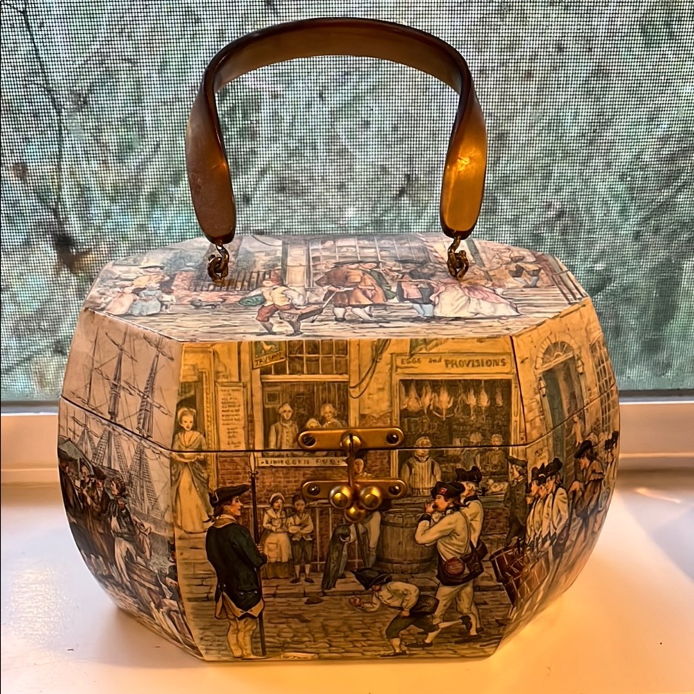 Vintage wooden Handbag